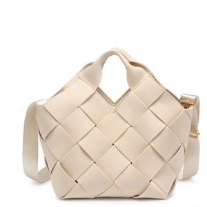 SOL & SELENE “Resilience” Woven Neoprene Tote Bag ~ Cream ~ NWT